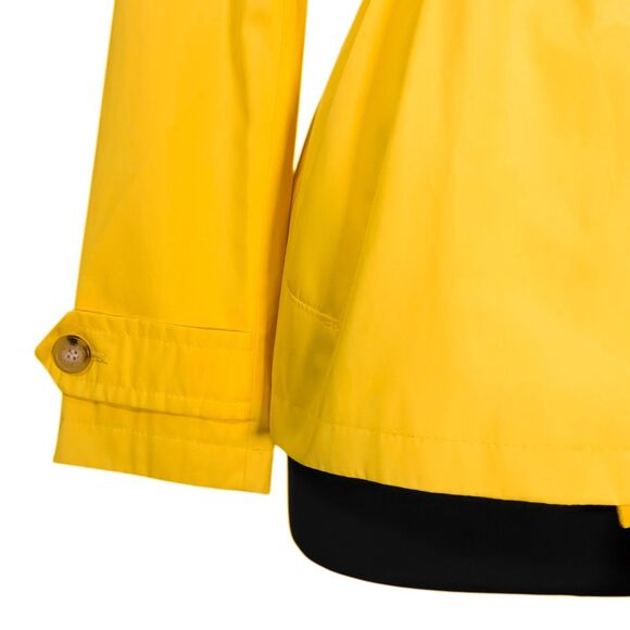 Ralph Lauren Womens Trench Coat Small Yellow Double Breasted Belted Cotton Blend - Picture 11 of 11